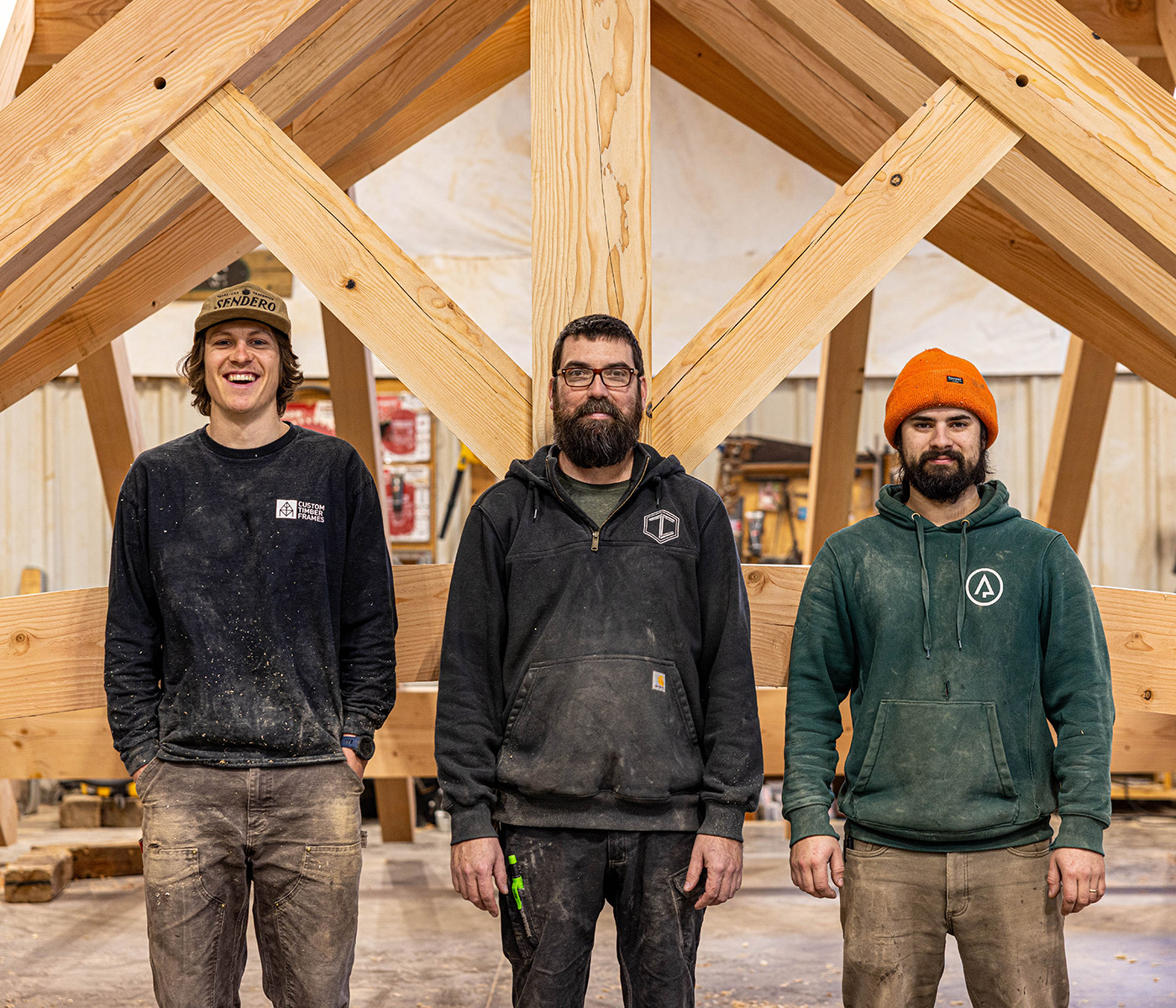 Custom Timber Frames Shop and Employees